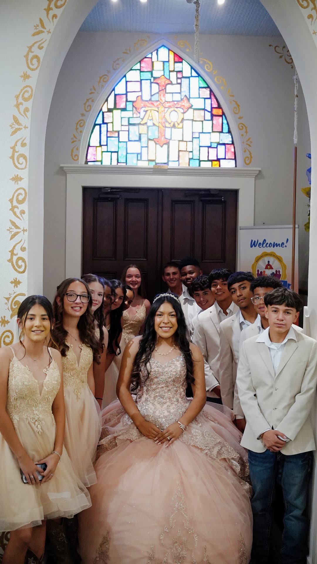 a group of people posing for a picture